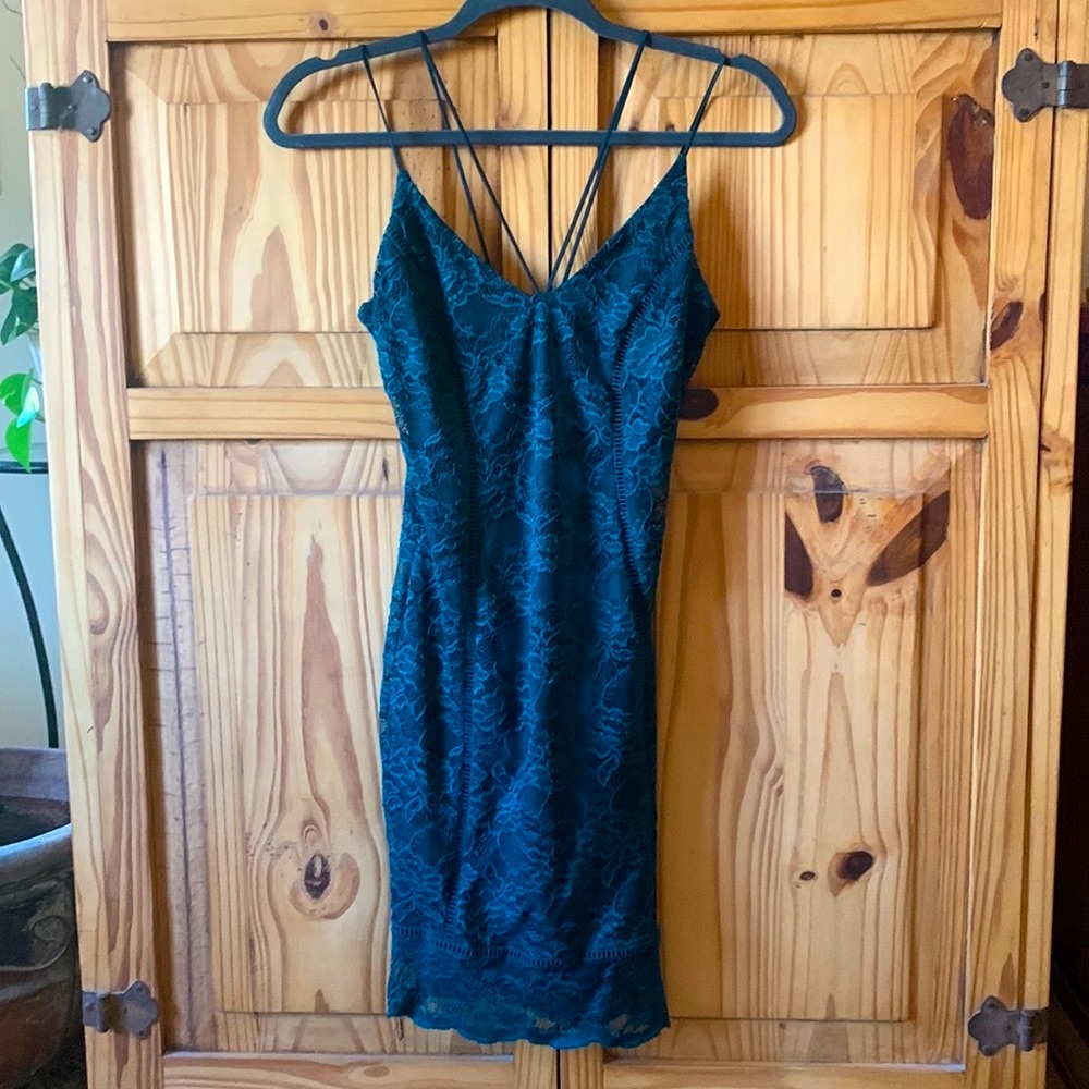 TopShop Teal semi formal dress